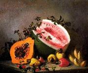 Mota, Jose de la Papaya and watermelon Spain oil painting artist